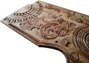 Fresque coté gauche lumière naturelle rasante